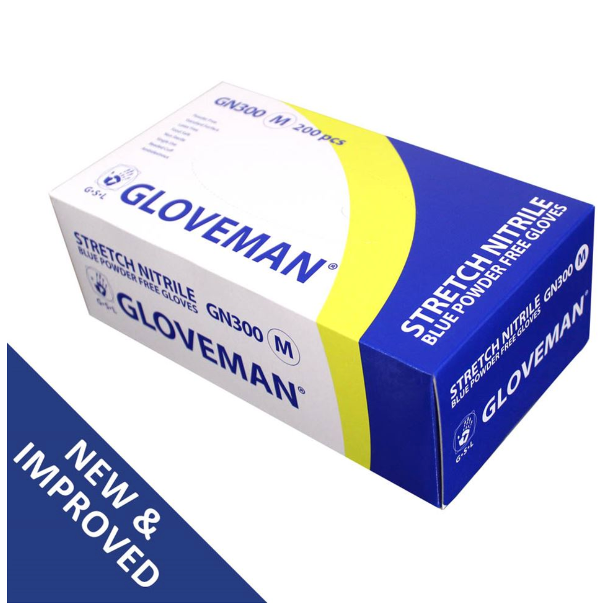 Single Box of 200 Gloveman Nitrile Powder Free Gloves